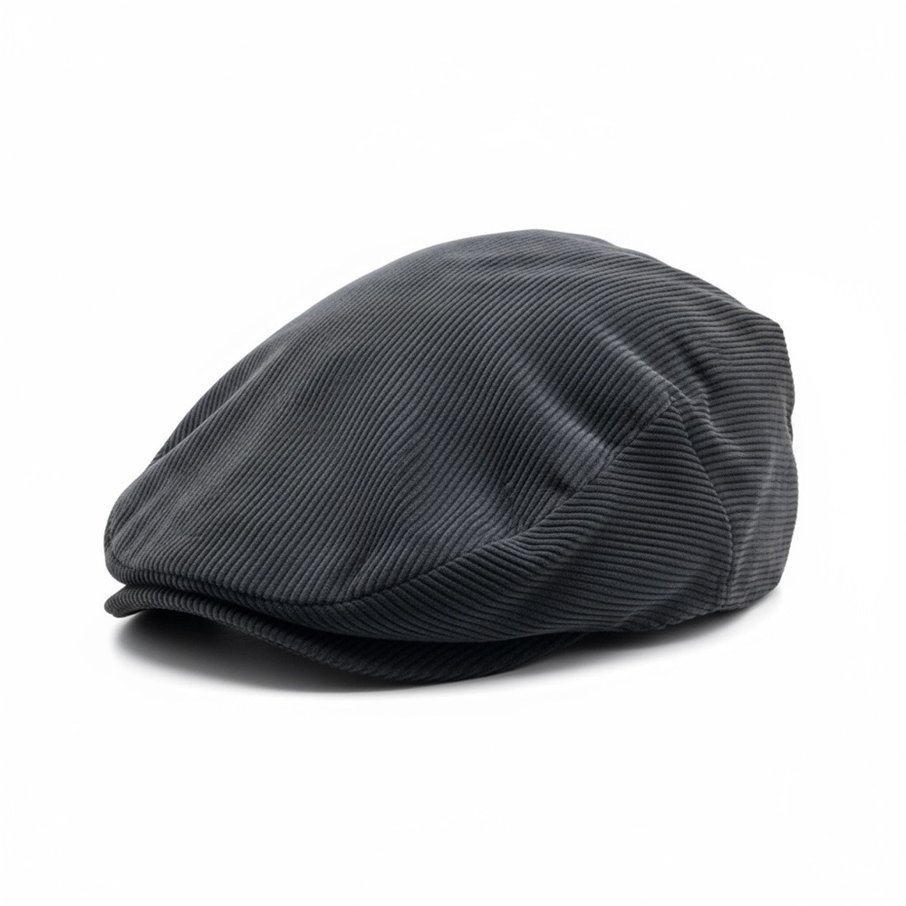 🧢 Scala Signature Corduroy Flat Cap M 🐍 Quilted Red Liner 🩸🔥